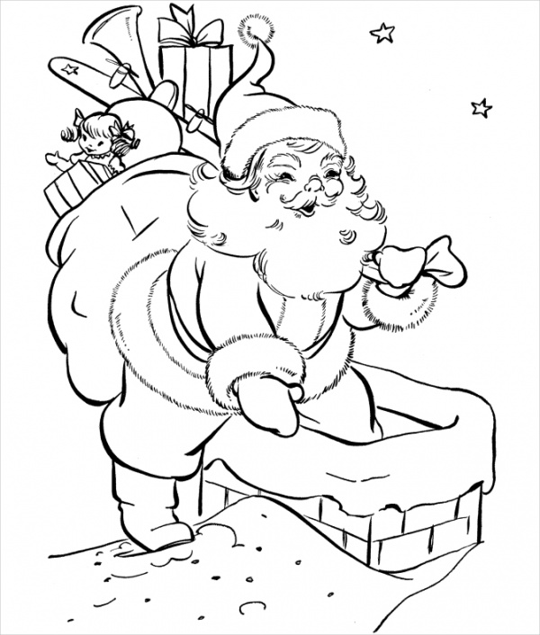 600x706 Christmas Coloring Pages