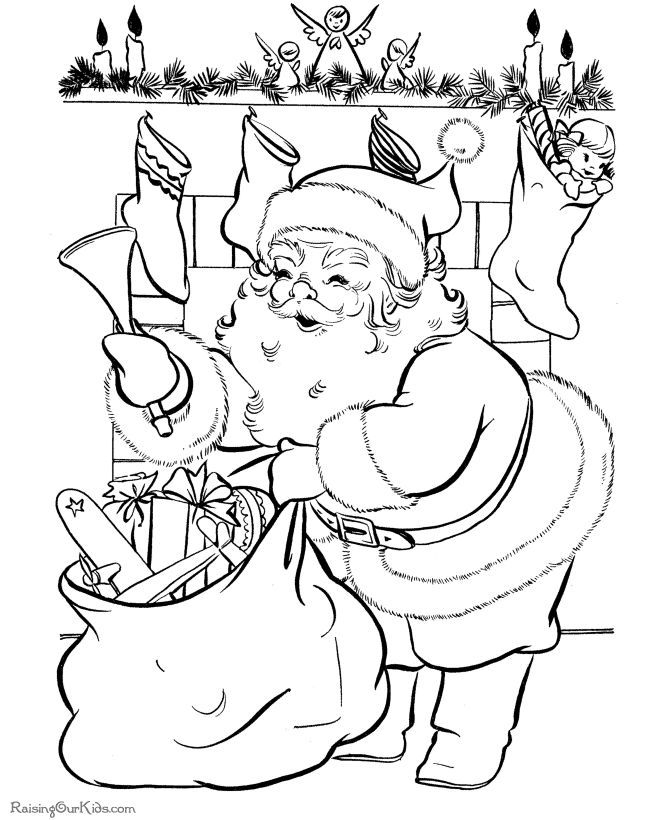 670x820 Vintage Christmas Coloring Pages
