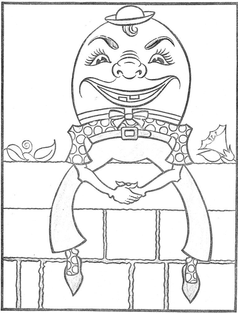 768x1013 Humpty Dumpty Coloring Pages To Download And Print For Free