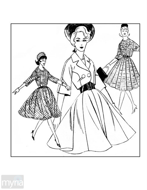 495x640 Vintage Women Coloring Book