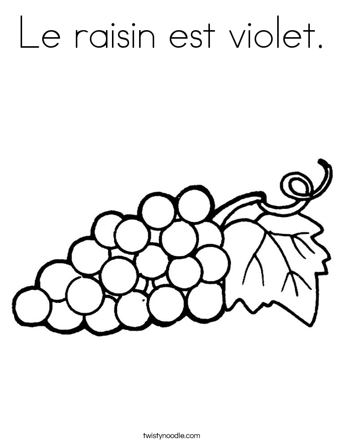 685x886 Le Raisin Est Violet Coloring Page