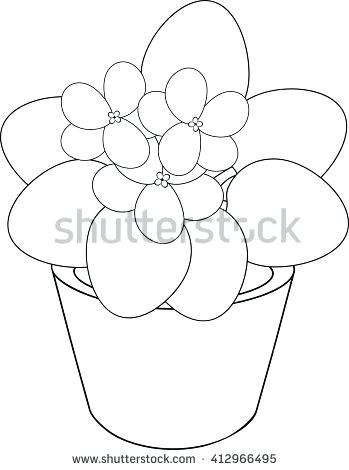349x470 Coloring Page Of Flower Flower Pot Coloring Page Flower Coloring
