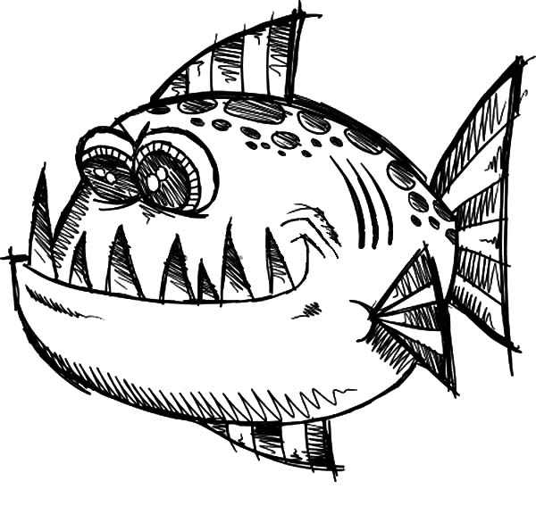 600x567 Viperfish Is One Of Monster Fish Coloring Pages Viperfish Is One