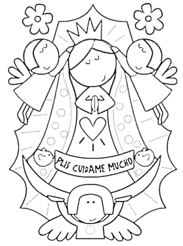 596x800 Virgen De Guadalupe Coloring Pages Modern Virgin Of Coloring Pages