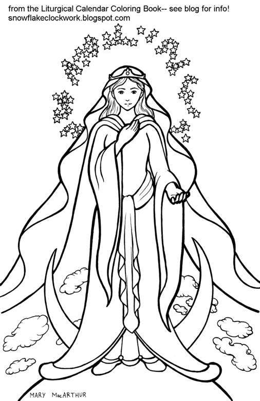 506x782 Mary Coloring Pages Catholic