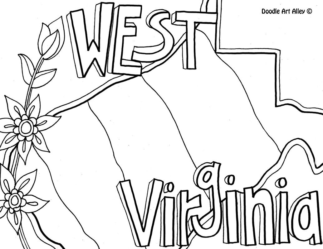 1035x799 Inspiring West Virginia Coloring Page