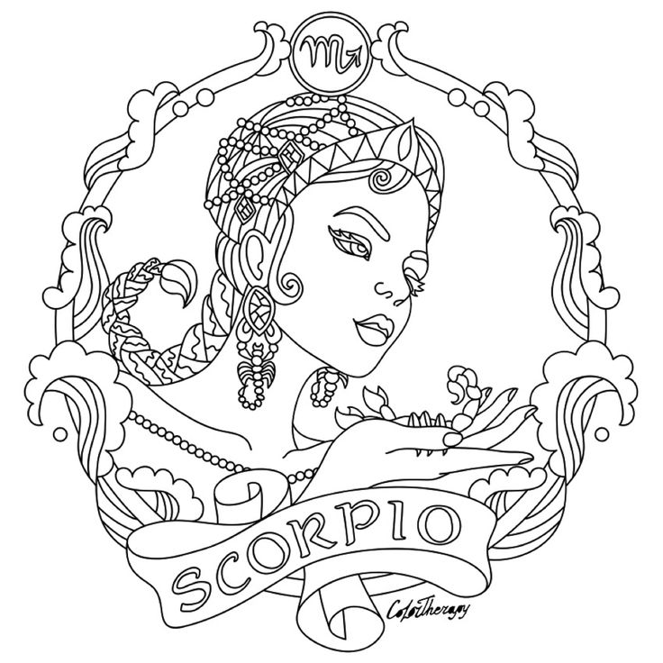 736x736 Zodiac Coloring Pages