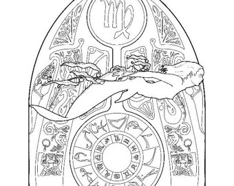 340x270 Zodiac Coloring Etsy
