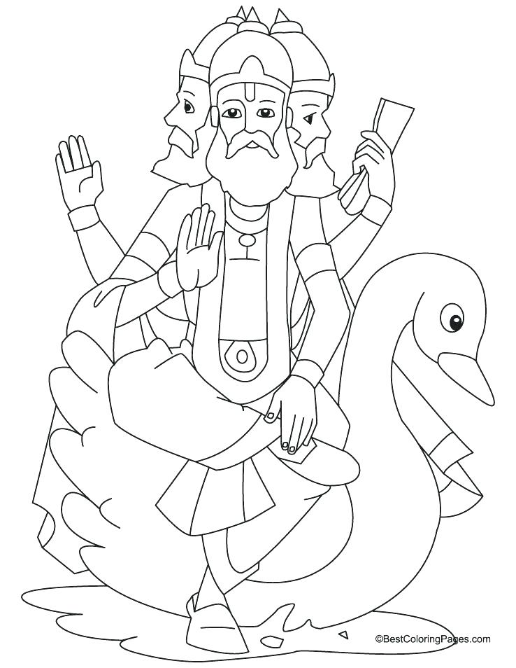 738x954 Hindu God Coloring Pages