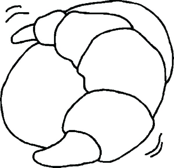 600x580 Food Coloring Page Croissant Bread Food Coloring Pages Food
