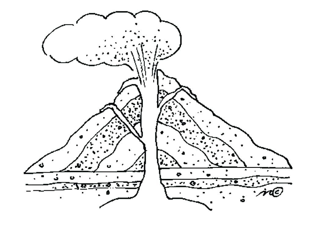 1024x745 This Is Volcano Coloring Pages Images Info This Is Volcano