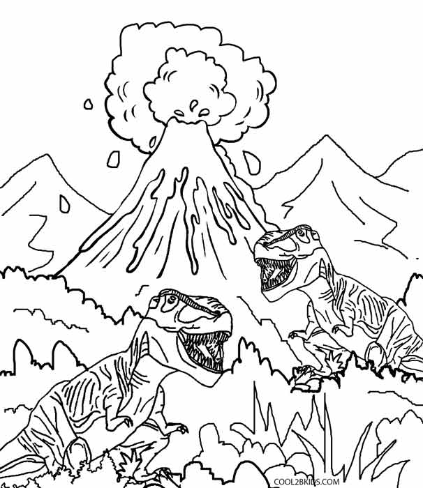 606x700 Volcano Coloring Pages Printable Coloring Page