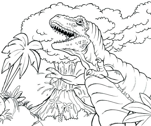 600x500 Volcano Coloring Pages
