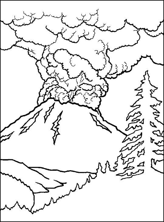540x731 Free Printable Volcano Coloring Pages For Kids Active Volcano