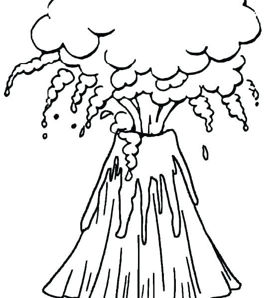 550x600 Volcano Coloring Page Volcano Coloring Pages Online To Download