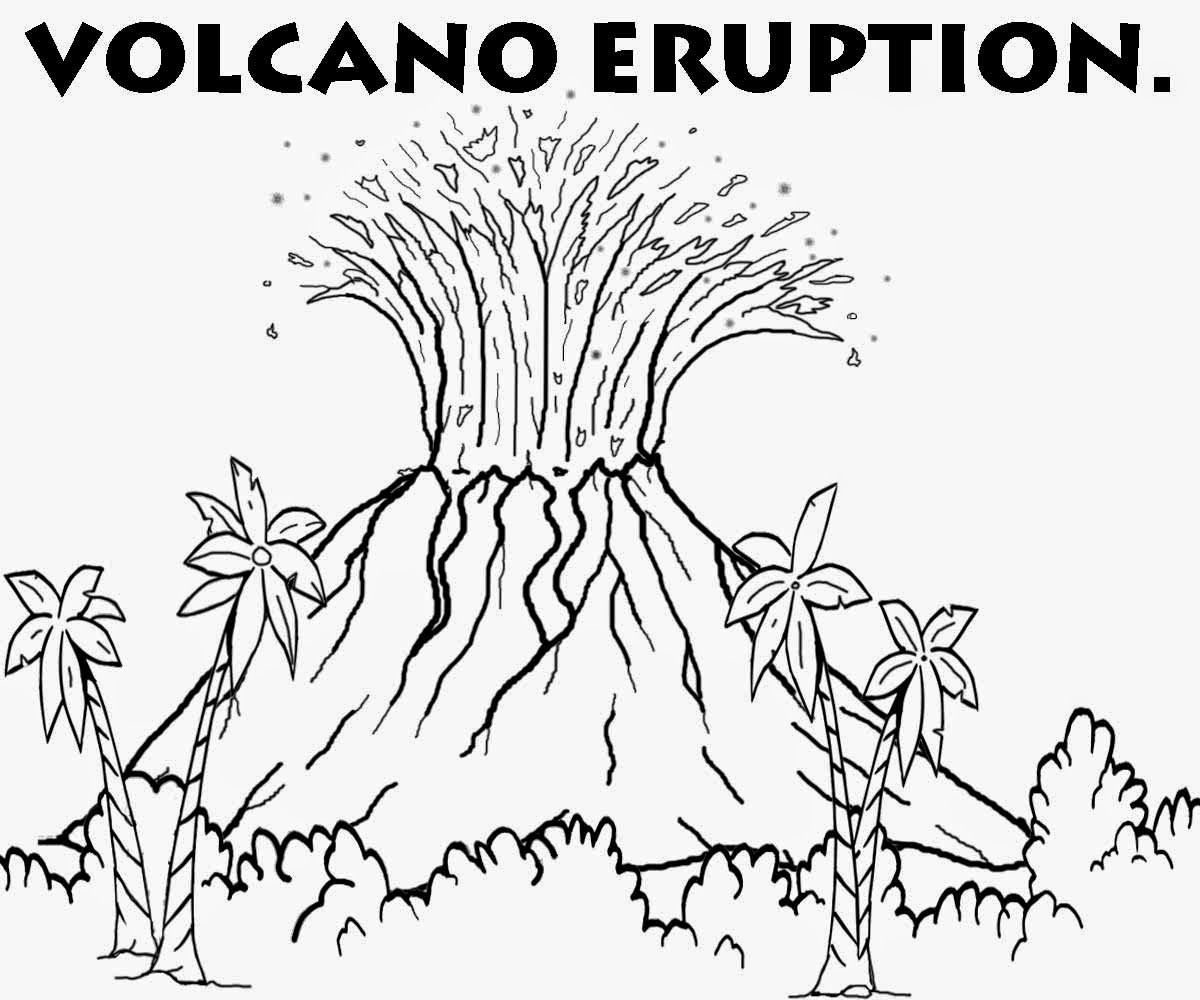 1200x1000 Volcano Coloring Pages