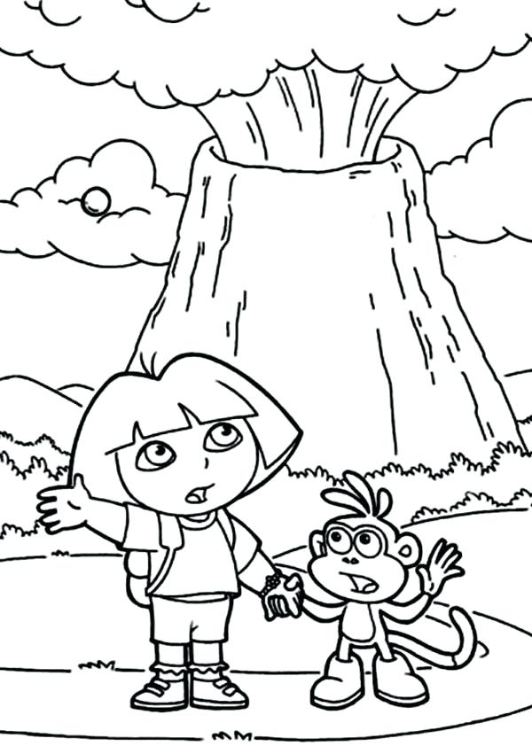 600x842 Volcano Coloring Pages And Erupting Volcano Coloring Page Volcano