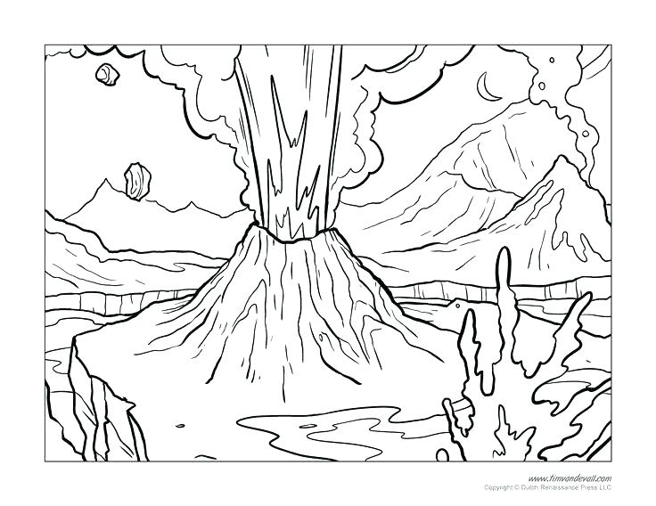 736x568 Volcano Coloring Pages Volcano Coloring Pages Fantastic Picture