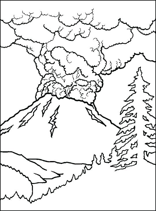 540x731 Volcano Coloring Pages Volcano Coloring Pages Pictures Volcano