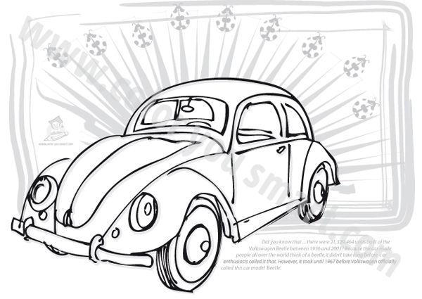600x425 Volkswagen Beetle Coloring Pages