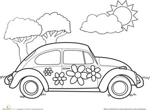301x221 Vw Bug Coloring Page