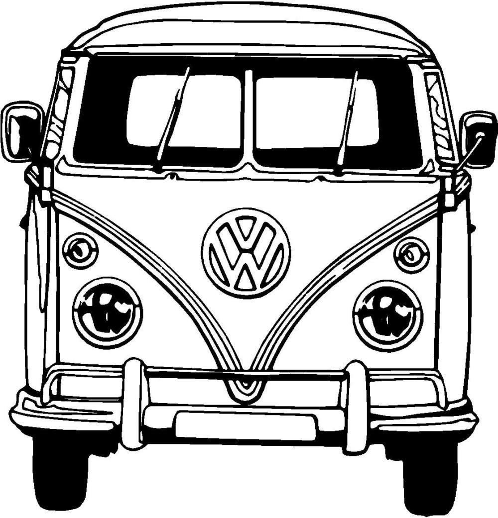 1000x1041 Volkswagen Bus Coloring Pages Collection Coloring For Kids