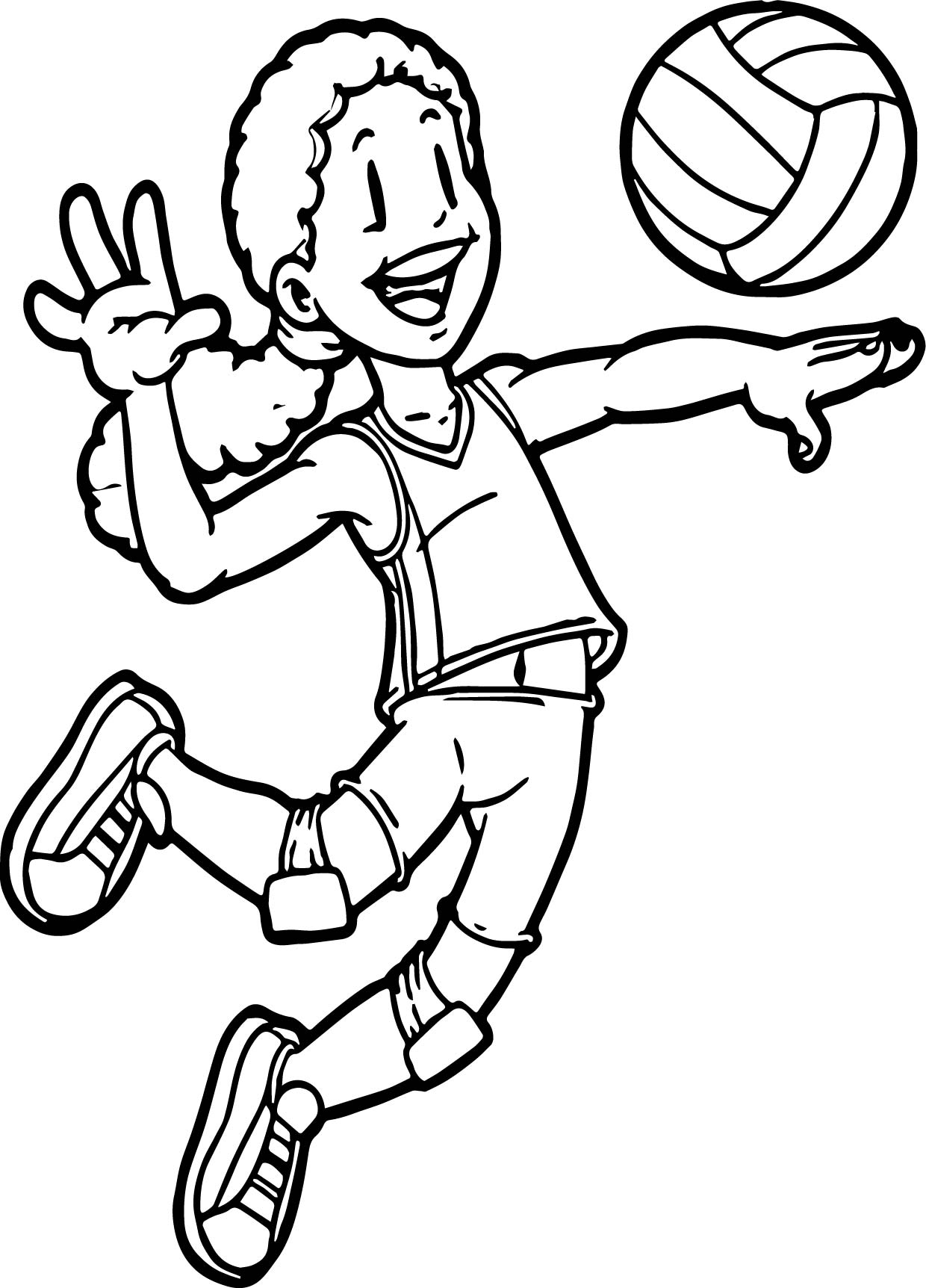 1240x1724 Kids Playing Sports Volleyball Coloring Page Wecoloringpage