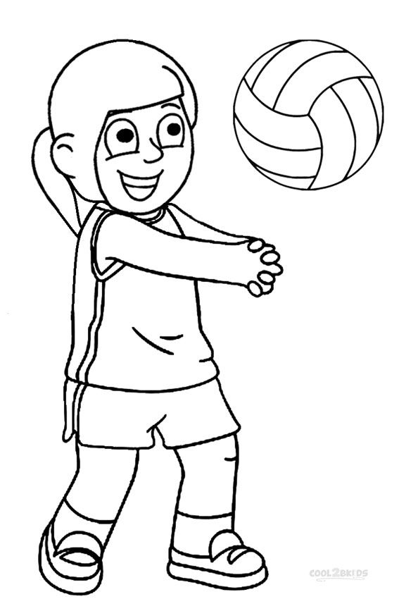 567x850 Printable Volleyball Coloring Pages For Kids Sports