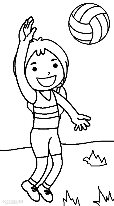 472x850 Printable Volleyball Coloring Pages For Kids