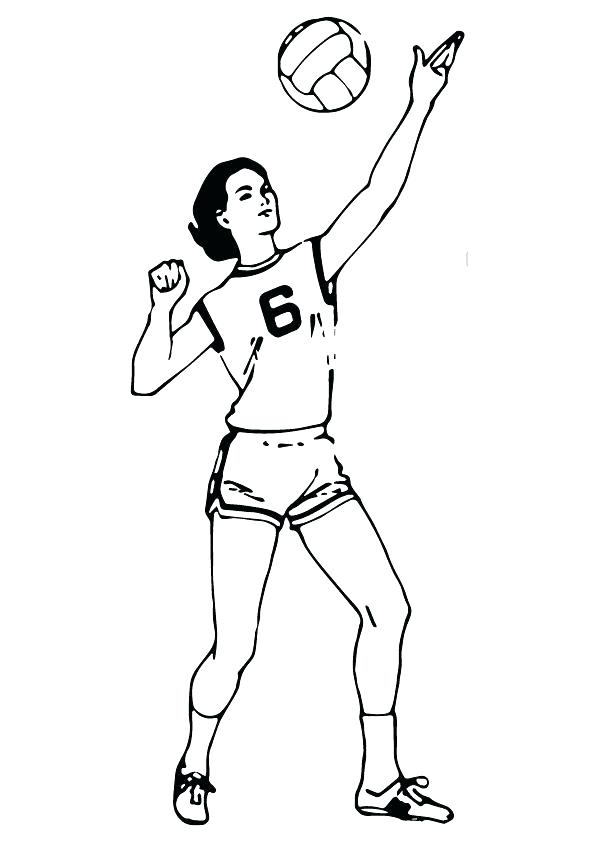 595x842 Volleyball Coloring Pictures Volleyball Coloring Pages Colour