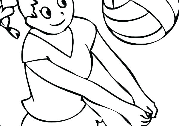600x425 Coloring Pages Volleyball