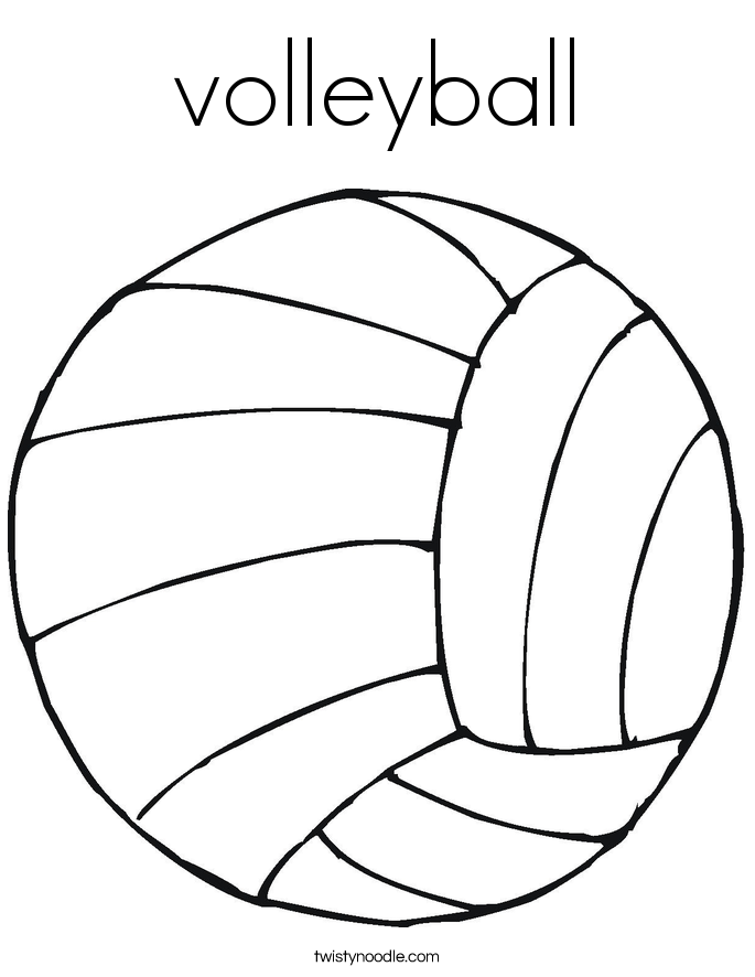 685x886 Volleyball Coloring Page