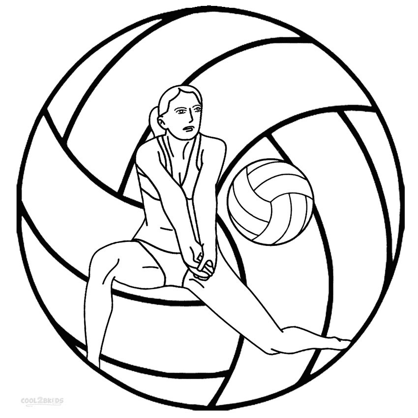 850x850 Coloring Pages Free Printable Beautiful Printable Volleyball