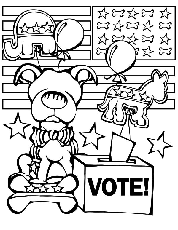 600x776 Election Day Coloring Pages
