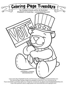 236x305 Election I Voted Coloring Pages Classroom Ideas