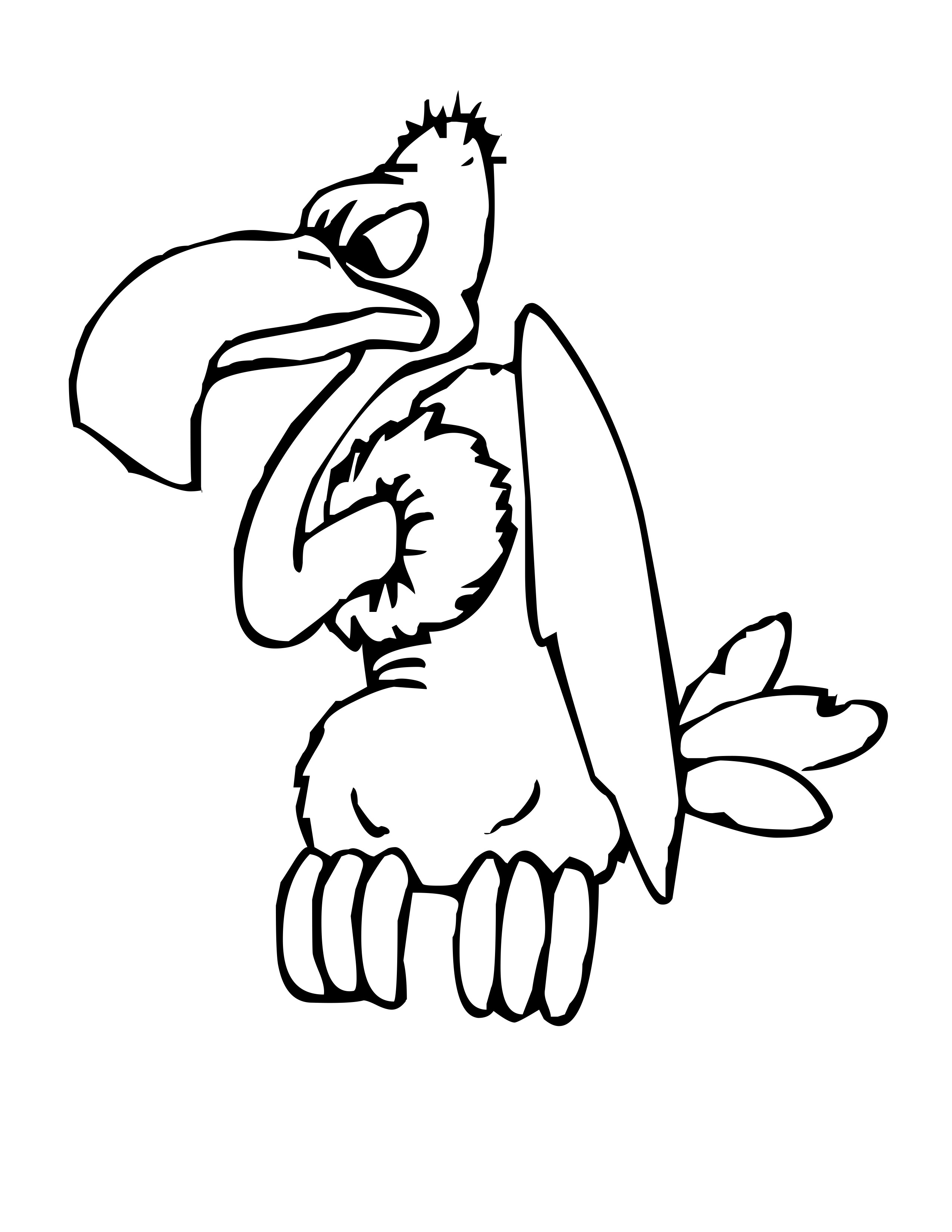 2550x3300 Vulture Coloring Pages
