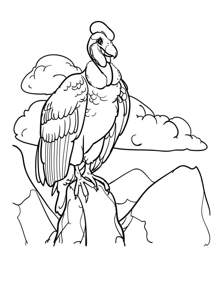 750x1000 Vulture Coloring Pages Download And Print Vulture Coloring Pages