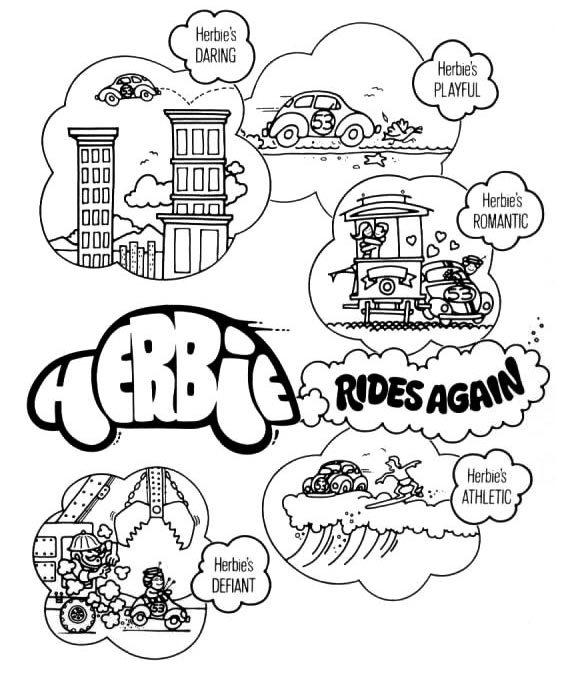 562x675 Page From Herbie The Love Bug Coloring Book Disney Coloring