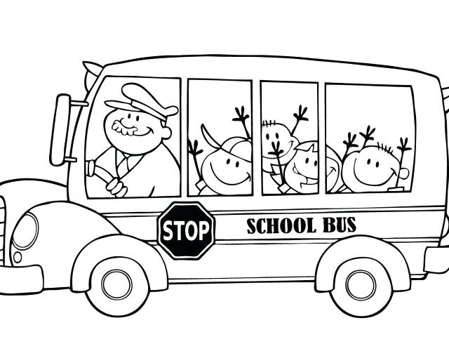 640x480 School Bus Coloring Pages For Boys Download