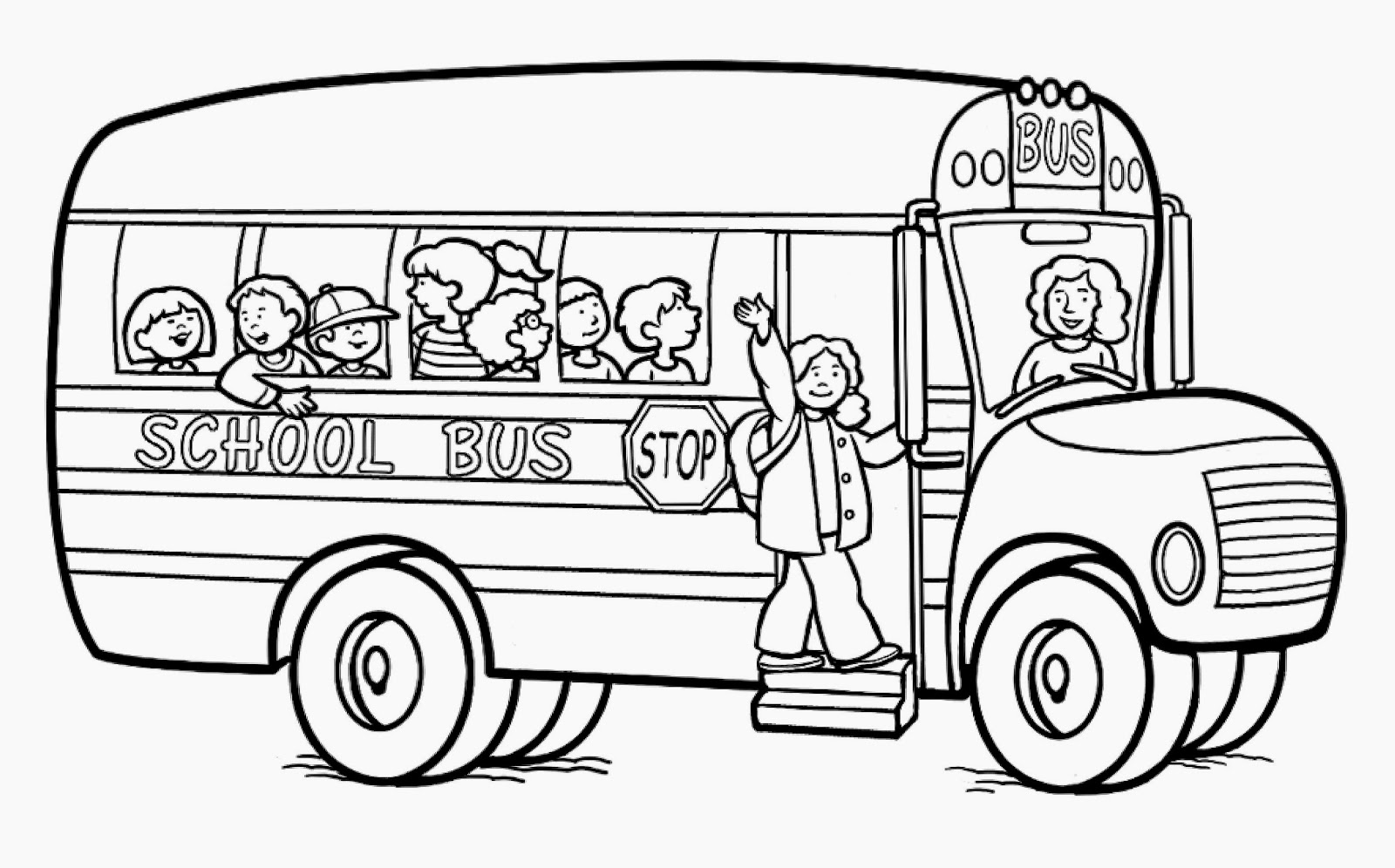 1600x996 Bus Coloring Pages For Make A Photo Gallery School Within Page