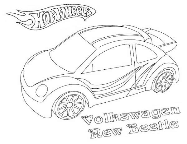 600x463 Hot Wheels Volkswagen New Beetle Coloring Page