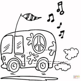 268x268 Vw Bus Coloring Page Free Printable Coloring Pages Vw Van Coloring