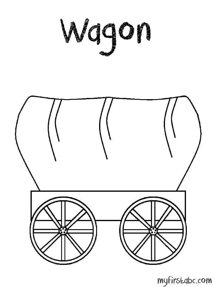 718x958 Wagon Coloring Page