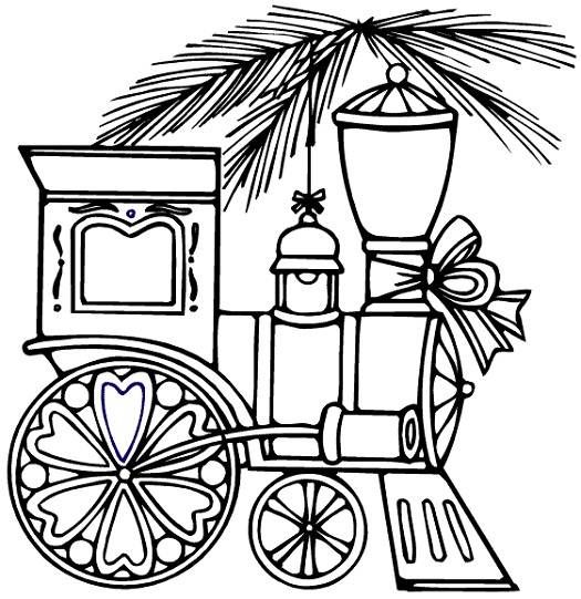 525x541 Train Coloring Pages Christmas Train Coloring Pages