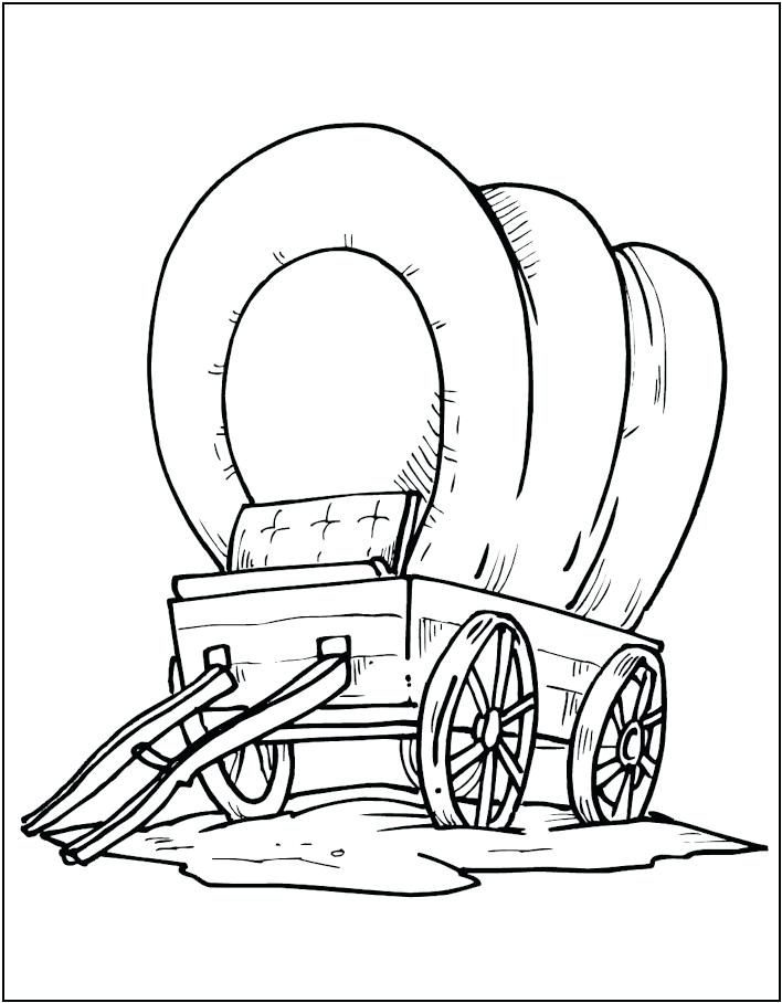 708x908 Wagon Coloring Page Covered Wagon Coloring Page Wagon Wheel