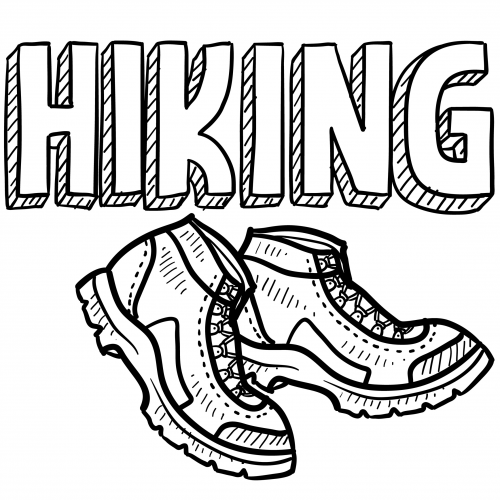 500x500 Hiking Coloring Page