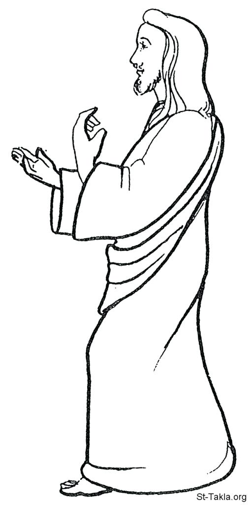 508x1024 Jesus Walks On Water Coloring Page