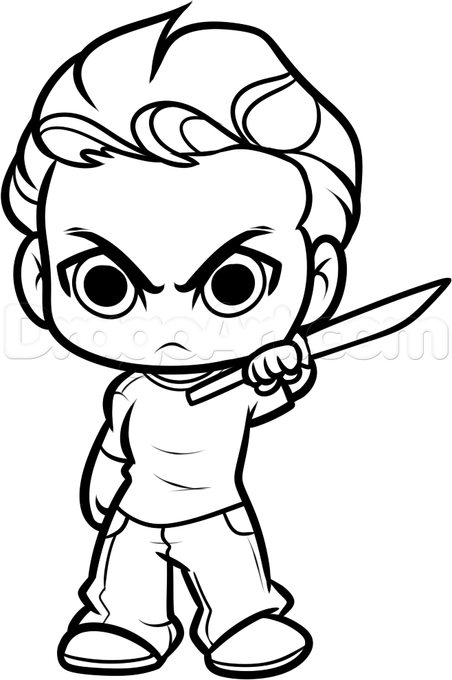 658x988 How To Draw Chibi Glenn From The Walking Dead Step Character