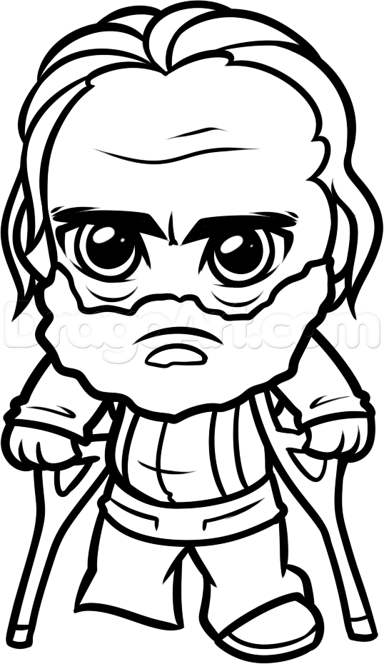 538x930 How To Draw Chibi Hershel From The Walking Dead, Step