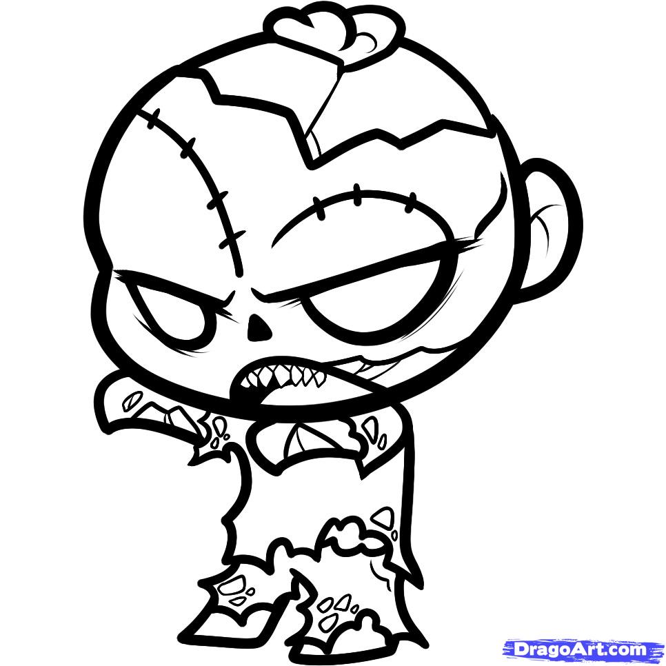966x966 Walking Dead Zombies Coloring Pages